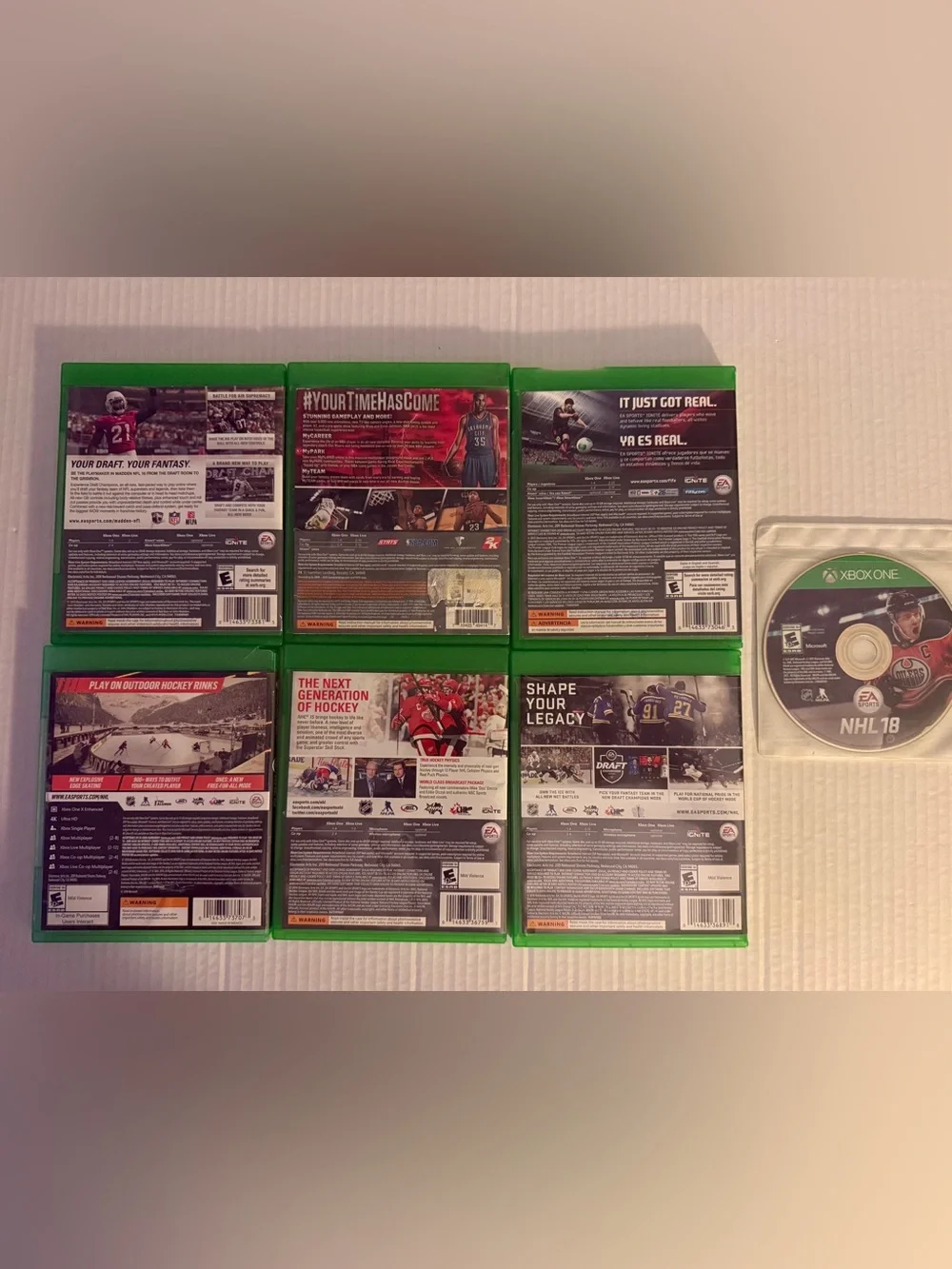 Xbox ONE Assorted Sport Games NHL, NFL, FIFA, NBA LOT . TESTED